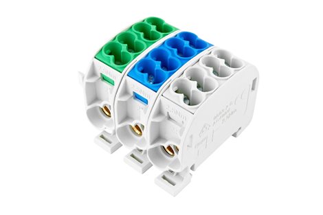 Svorkovnice rozbočovací HLAK 25//3 C LNPE, 152A, 3pól., CU, IP20, Š/M/Z, na DIN