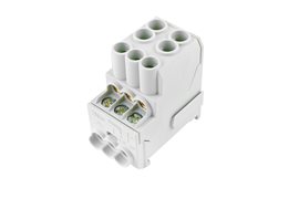 Blok pro rozdělení fází UVB 100 L, 1pól., 101A, 1000V, šedý, na DIN