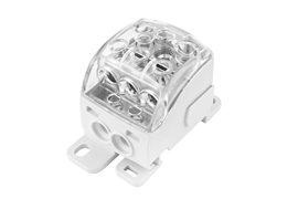 Blok pro rozdělení fází PDB 220 (PVB 160), 1pól., 210A, 690V, šedý/průhl. víko, na DIN