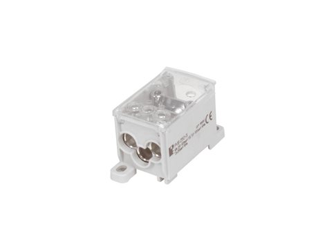 3952el Blok pro rozdělení fází PVB 250-3,1pól.,AL/CU, 250A, 690V, šedý/průhl. víko,na DIN 1
