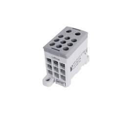 Blok pro rozdělení fází PVB 125-2-9, 1pól., AL/CU, 125A, 1000V, šedý, na DIN