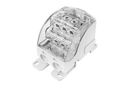 Blok pro rozdělení fází PDB 400 (PVB 250), 1pól., 400A, 690V, šedý/průhl. víko, na DIN