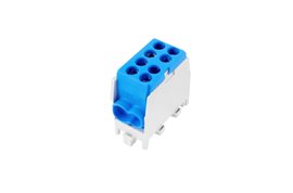 HLAK 25 1/2 M2 Svorkovnice rozbočovací 80A, 1pól., AL/CU, IP20, modrá, na DIN /2080137
