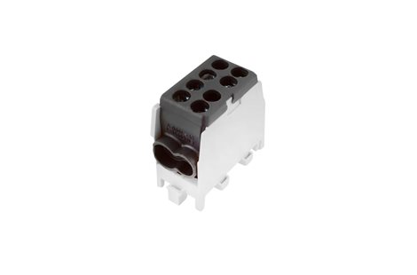HLAK 25 1/2 M2 Svorkovnice rozbočovací 100A, 1pól., AL/CU, IP20, černá, na DIN /2080140