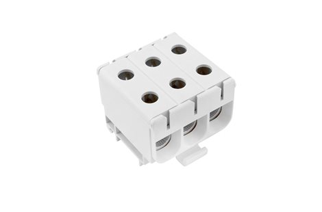 Svorka univerzální UK 50/3x1 A, 160A, 3pól., AL/CU, krytá, šedá, na DIN 1