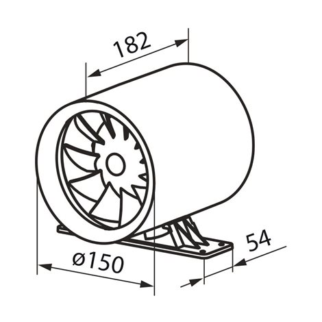 Ventilátor VENTS 150 QUIETLINE-k do potrubí, tichý, úsporný 6