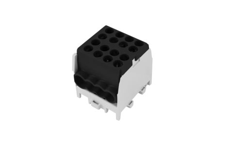 HLAK 25 1/6 M2 Svorkovnice rozbočovací 100A, 1pól., AL/CU, IP20, černá, na DIN /2080177