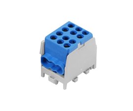 HLAK 25 1/4 M2 Svorkovnice rozbočovací 100A, 1pól., AL/CU, IP20, modrá, na DIN /2080169
