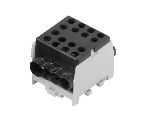 Svorkovnice rozbočovací HLAK 35-1/6 M2 S, 125A, 1pól., AL/CU, IP20, černá, na DIN /2080187