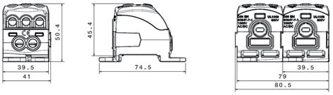 Blok pro rozdělení fází PDB 220 (PVB 160), 1pól., 210A, 690V, šedý/průhl. víko, na DIN 4