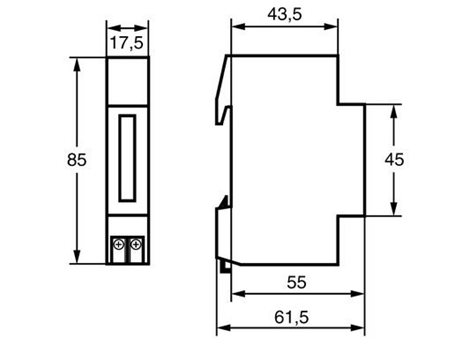 Počítadlo provoz. hodin PALADIN 311170 (BW 70.18), 230V, 50Hz, 1mod., šedé, na DIN lištu 2