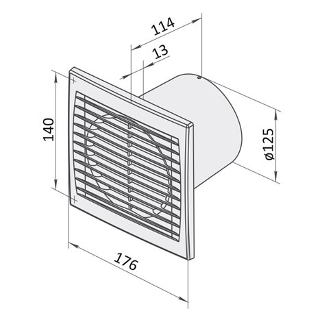 125S ventilátor, 180m³/hod. 2