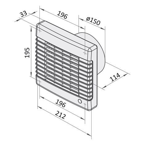 Ventilátor VENTS 150 MAL - s automatickou žaluzií, kuličkové ložisko 2