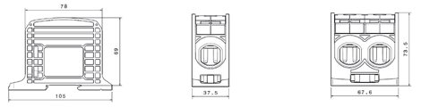 Svorka univerzální RKA 185 LG, 365A, 1pól., AL/CU, šedá, na DIN/na panel 2