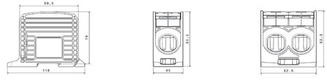 Svorka univerzální RKA 300 LG, 520A, 1pól., AL/CU, šedá, na DIN/na panel 2