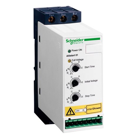 ATS01N212QN Softstartér s řízením ve 2 fázích, 12 A, 3 x 380 až 415 V 5,5kW