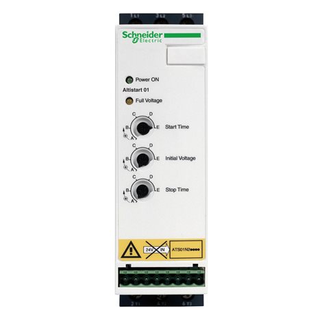 ATS01N222QN Softstartér s řízením ve 2 fázích, 22 A, 3 x 380 až 415 V 7,5-11kW
