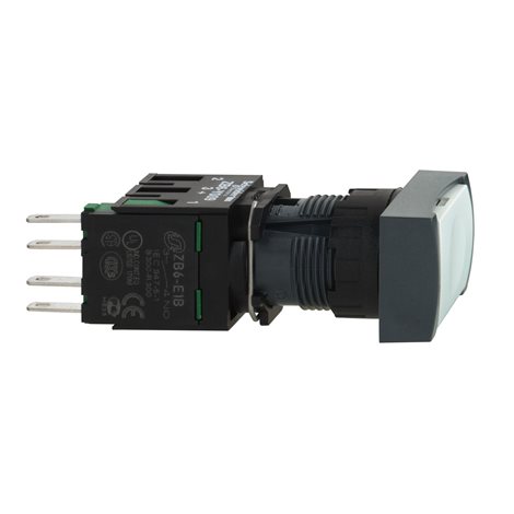 XB6DA11B Ovládač stiskací, lícující s návratem, 1 Z - bílý