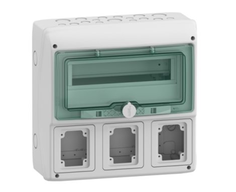 13180 Mureva rozvodnice IP65 for IEC sock 12Mx3