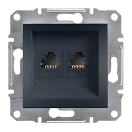 EPH4400171 Zásuvka datová 2xRJ45, kat.5e UTP, antracit