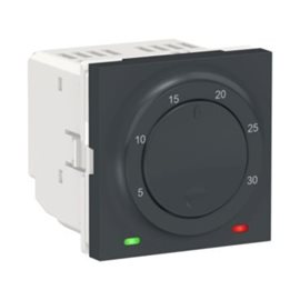 NU350154 Unica - Termostat prostorový otočný 2M, Antracit