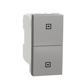NU310730SC Unica - Žaluziový tlačítkový ovládač 10A, 1M, Aluminium