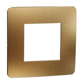 NU280257M Unica Studio Metal - Krycí rámeček jednonásobný, Copper/Bílý