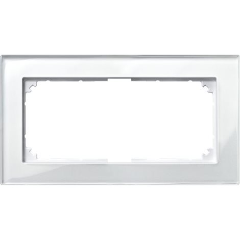 487819 Rámeček, Merten M-Elegance, dvojnásobný bez středového můstku, Brilliant White