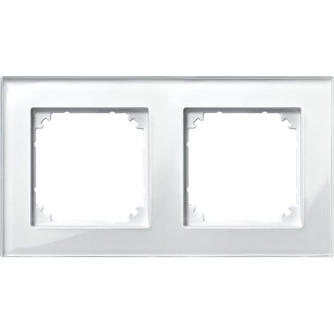 489219 Rámeček, Merten M-Elegance, dvojnásobný, Brilliant White