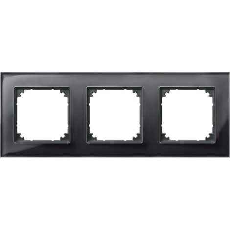 489303 Rámeček, Merten M-Elegance, trojnásobný, Onyx Black