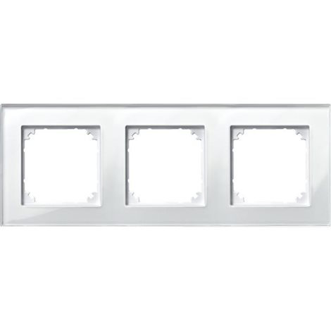 489319 Rámeček, Merten M-Elegance, trojnásobný, Brilliant White