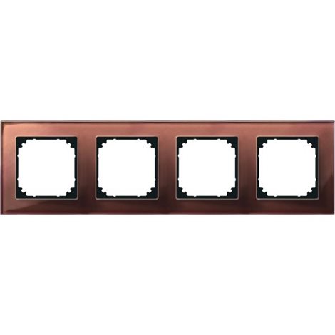 489415 Rámeček, Merten M-Elegance, čtyřnásobný, Mahogany Brown