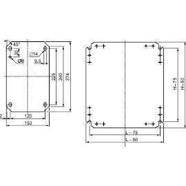 NSYMM86 Plný montážní panel 800X600