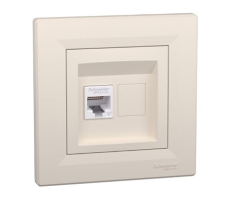 EPH4700123 Asfora - Zásuvka datová RJ45, kat.6 UTP, krémová 1