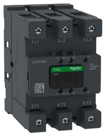 LC1D115AKUE Stykač 115A, 100-250V AC/DC, Everlink 1
