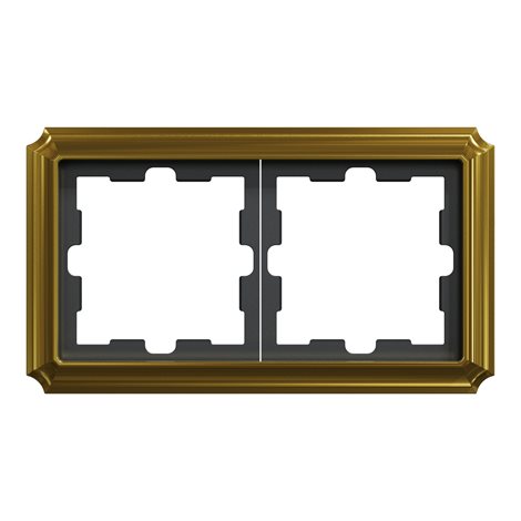 MEG4020-4741 Rámeček, Merten D-Antique, dvojnásobný, kov, 24k Gold