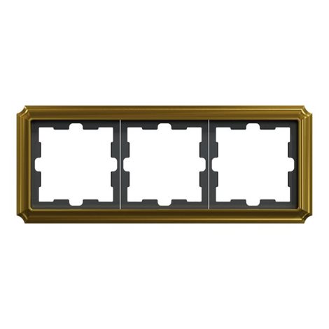 MEG4030-4741 Rámeček, Merten D-Antique, trojnásobný, kov, 24k Gold