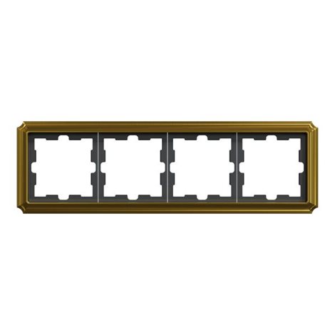 MEG4040-4741 Rámeček, Merten D-Antique, čtyřnásobný, kov, 24k Gold