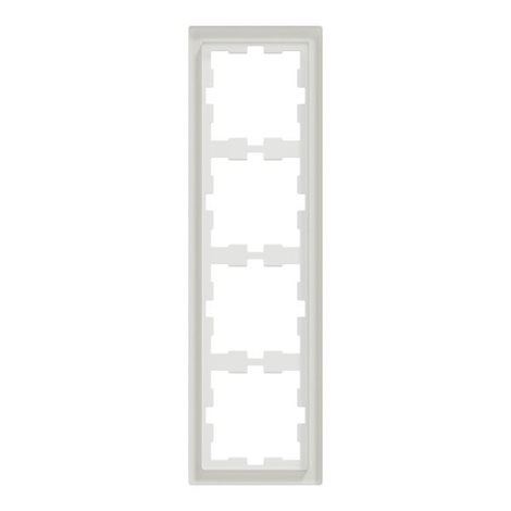MEG4040-6520 Rámeček, Merten D-Life, čtyřnásobný, sklo, Crystal White