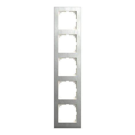MEG4050-3646 Rámeček, Merten M-Pure Decor, pětinásobný, Stainless Steel/Aluminium