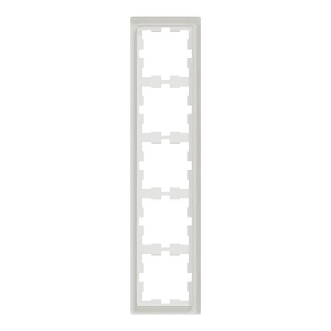 MEG4050-6520 Rámeček, Merten D-Life, pětinásobný, sklo, Crystal White
