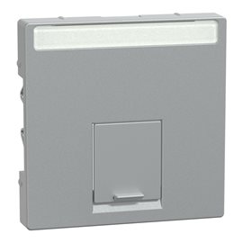MTN465860 Merten - Centrální deska pro datovou zásuvku 1xRJ45 Actassi S-One, System M, Aluminium