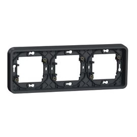 MUR34109 Rámeček IP55 pro zapuštěnou montáž 3 násobný horizontální, antracit