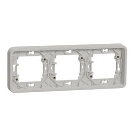 MUR39109 Rámeček IP55 pro zapuštěnou montáž 3 násobný horizontální, bílý