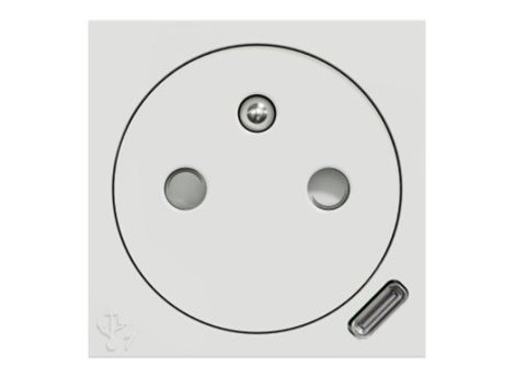 NU301518E Unica - Zásuvka skrytá 250V/16A + USB C 10.5W, 2.1A, 2M, Bílá 1