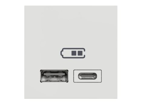 NU301818 Unica - Dvojitý nabíjecí USB konektor A+C 2.4A, 2M, Bílý 6