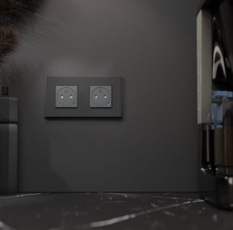 NU600472 Krycí rámeček, Unica Deco Materials, dvojnásobný, Rubber 3
