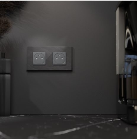 NU600477 Krycí rámeček, Unica Deco Materials, dvojnásobný, Slate 3