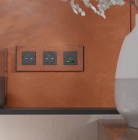 NU600671 Krycí rámeček, Unica Deco Materials, trojnásobný, Terracotta 3