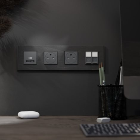 NU600877 Krycí rámeček, Unica Deco Materials, čtyřnásobný, Slate 3
